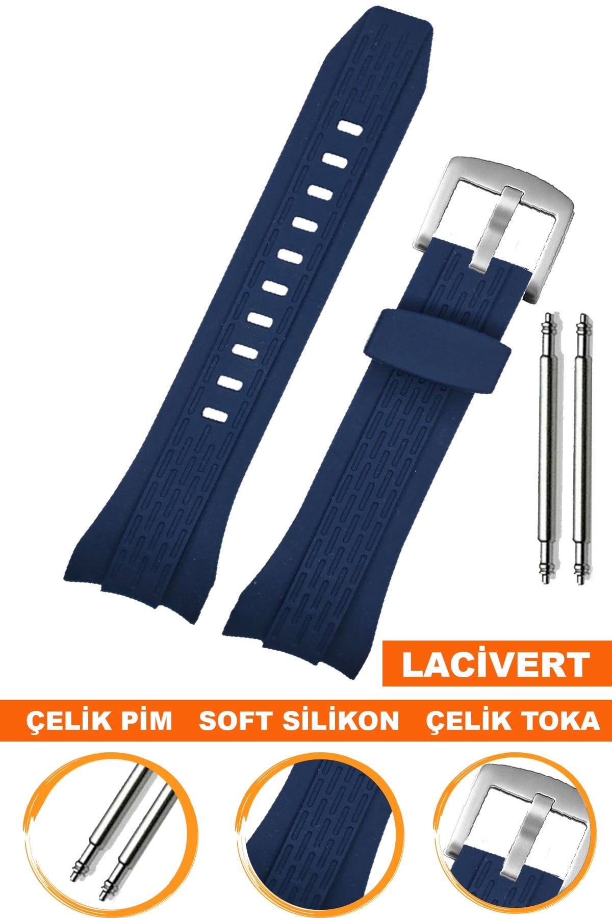 Seiko Lord Modeliyle Uyumlu 26x20mm Silikon Saat Kordonu S02SL-L