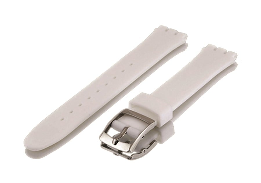 Swatch Modellere Uyumlu 19mm Silikon Saat Kordonu S01SW19-W