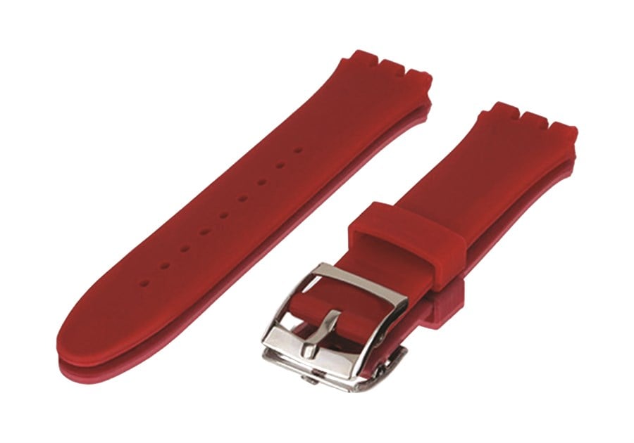 Swatch Modellere Uyumlu 19mm Silikon Saat Kordonu S01SW19-DR
