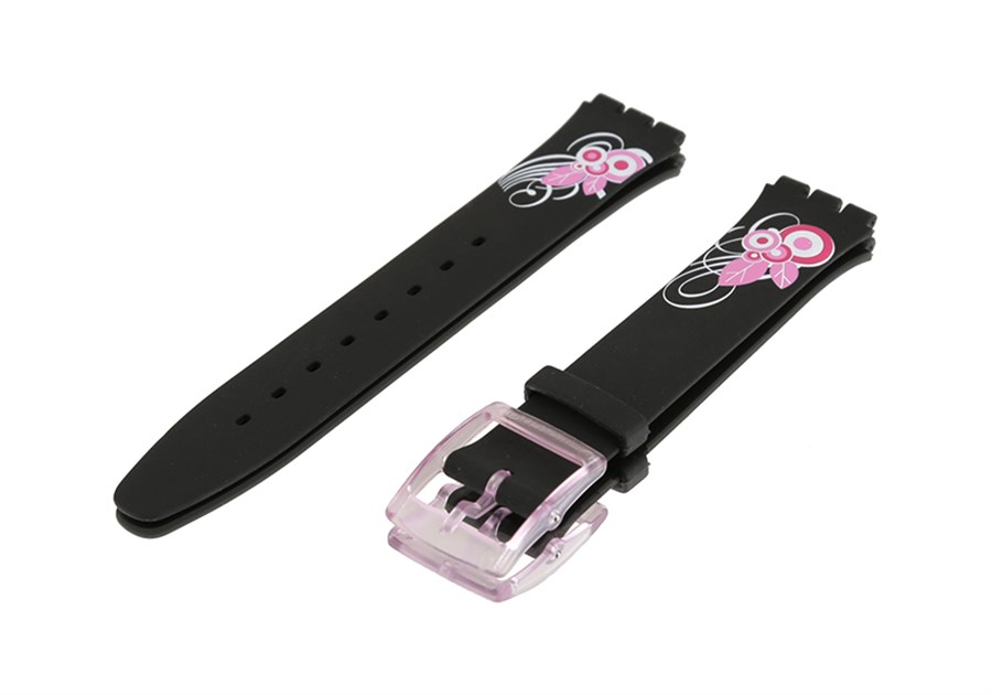 SWATCH Night Plants Model Uyumlu 16.5mm Silikon Saat Kordonu SFP109-B 