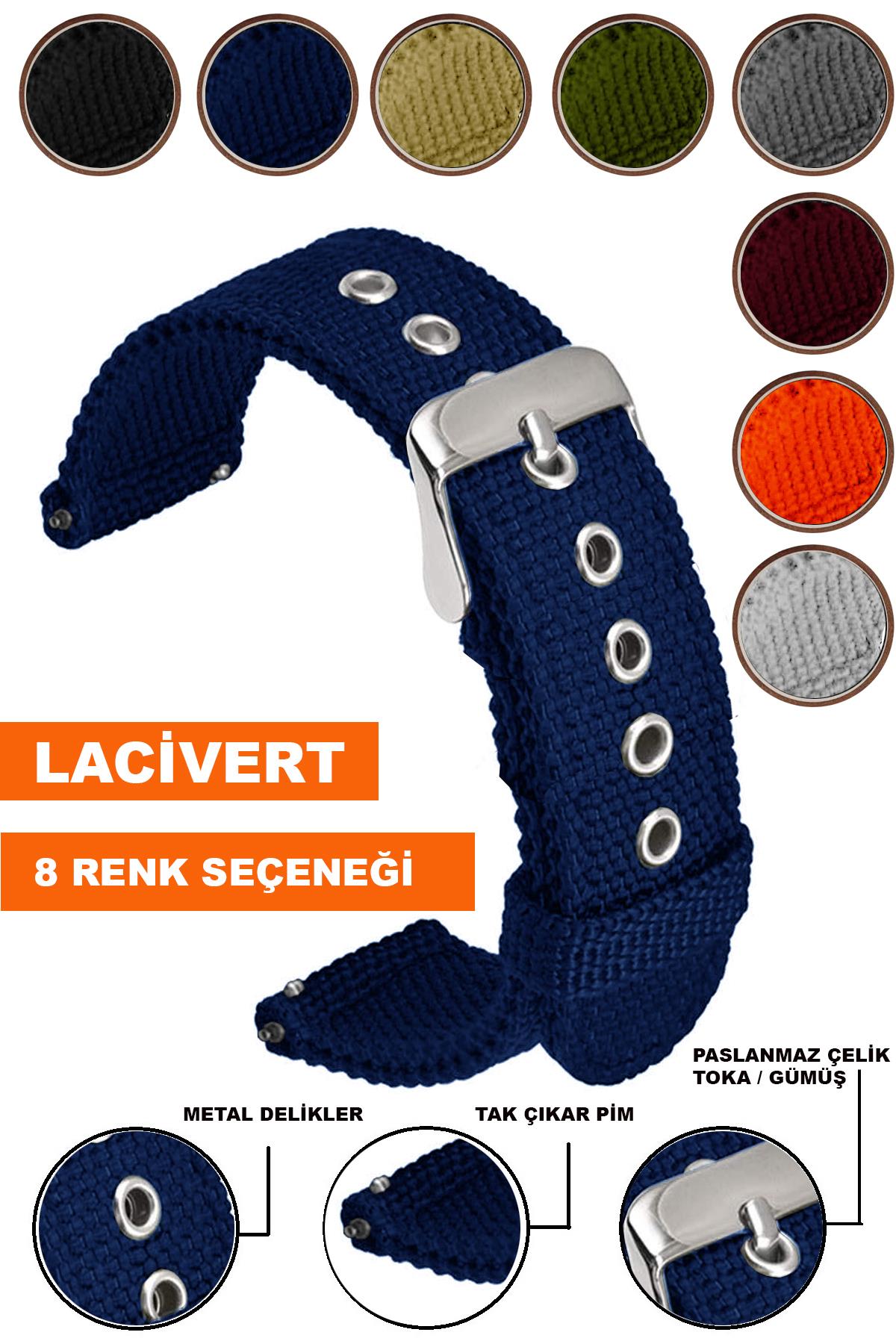 Xaomi Mi Watch S1-S2 Redmi Watch 5 Active-Lite Saat Uyumlu Tekstil Nato Kumaş Saat Kordonu Kayışı