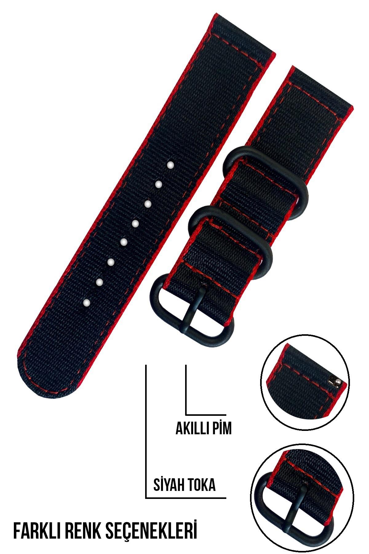 Xaomi Mi Watch S1-S2 Redmi Watch 5 Active-Lite Saat Uyumlu Tekstil Nato Kumaş Saat Kordonu Kayışı