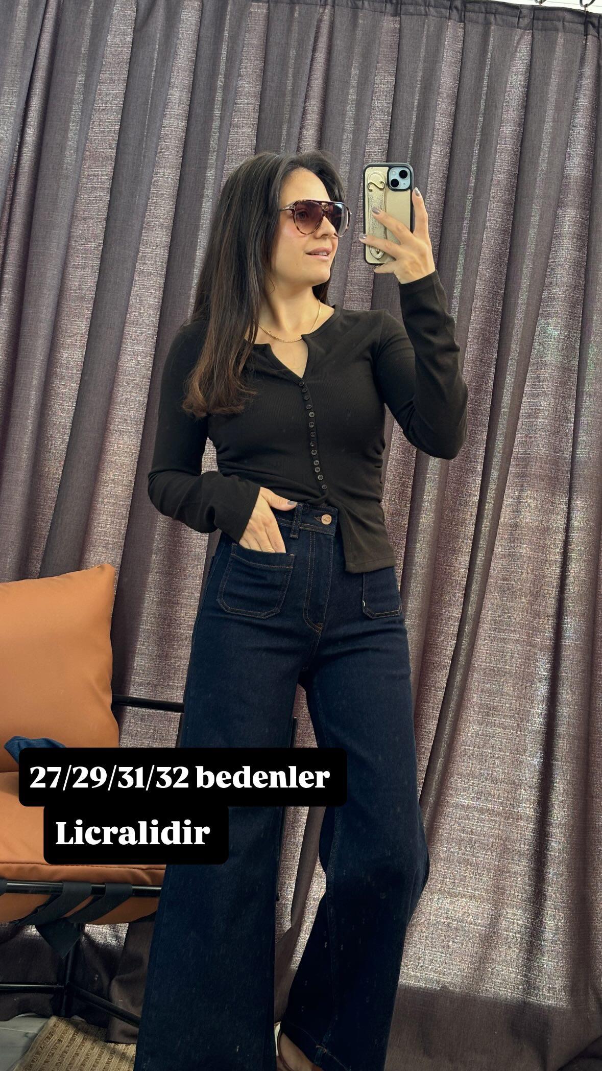 ÖN CEP DETAYLI KOT PANTOLON