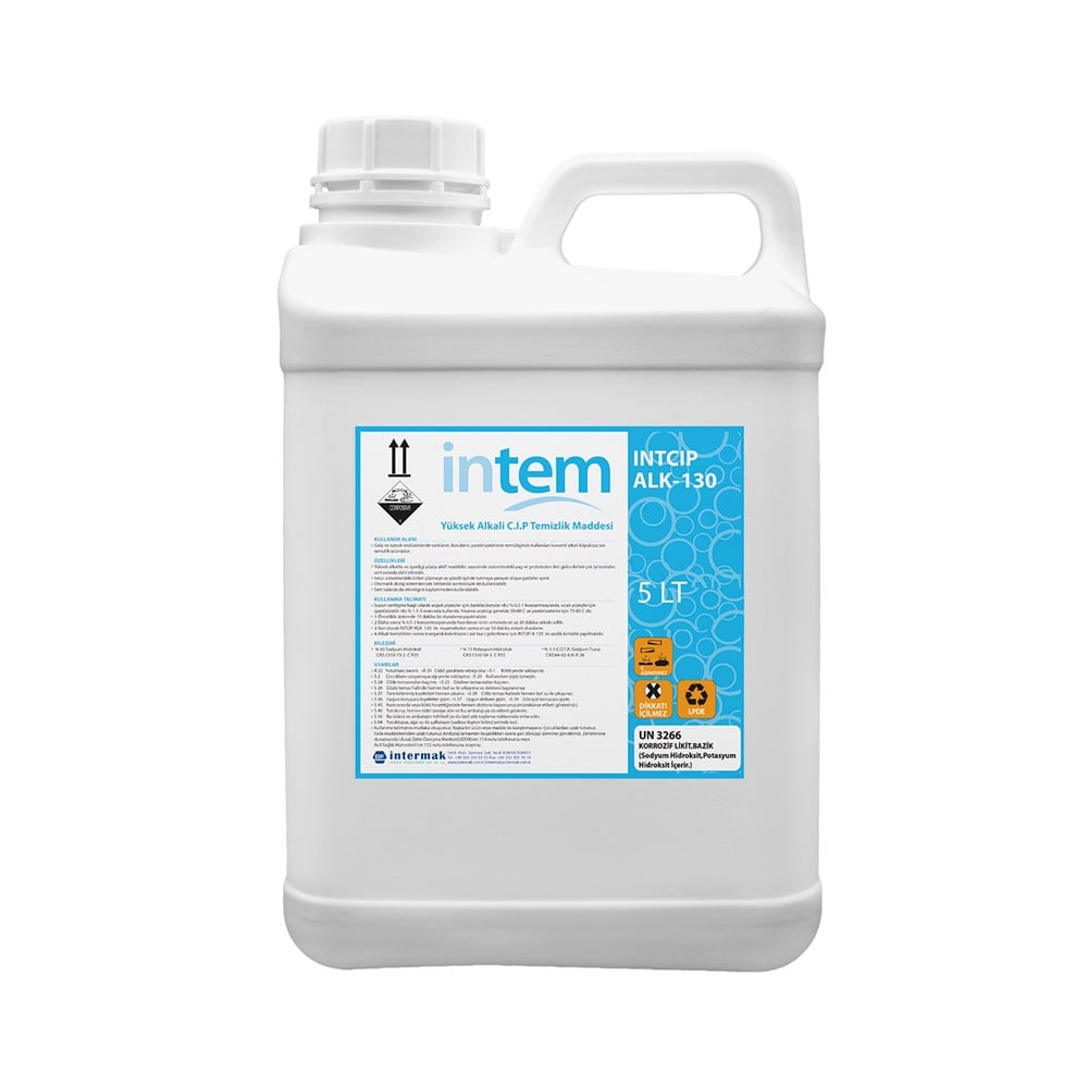 Hijyen ÜrünleriİntemİNTEM-G0006INTCIP ALK-130 (YÜKSEK ALKALİ CIP TEMİZLİK MADDESİ)