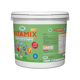 Yem Katkı ÜrünleriVitalicVTM 541VITALIC VITAMIX SACC-SÜT VE BESİ HAYVANLARI İÇİN CANLI MAYA İLAVELİ YÜKSEK YOĞUNLUKTA VİTAMİN MİNERAL PREMİKSİ (20 KG)