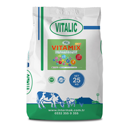 Yem Katkı ÜrünleriVitalicVTM 540VITALIC VITAMIX SACC-SÜT VE BESİ HAYVANLARI İÇİN CANLI MAYA İLAVELİ YÜKSEK YOĞUNLUKTA VİTAMİN MİNERAL PREMİKSİ (25 KG)