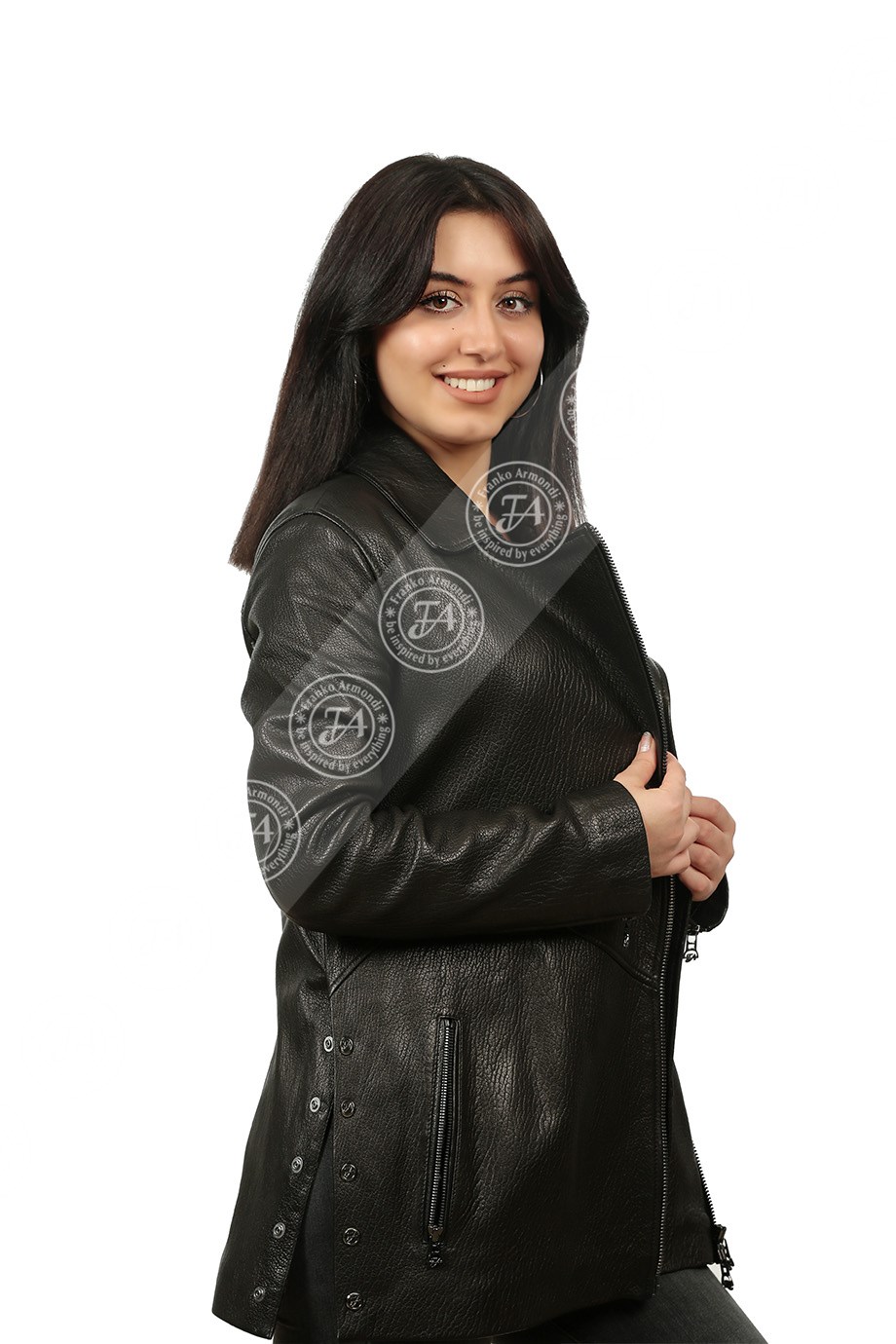 Bayan Gerçek Deri Spor Kaban Siyah bo-1178-19121 FA2