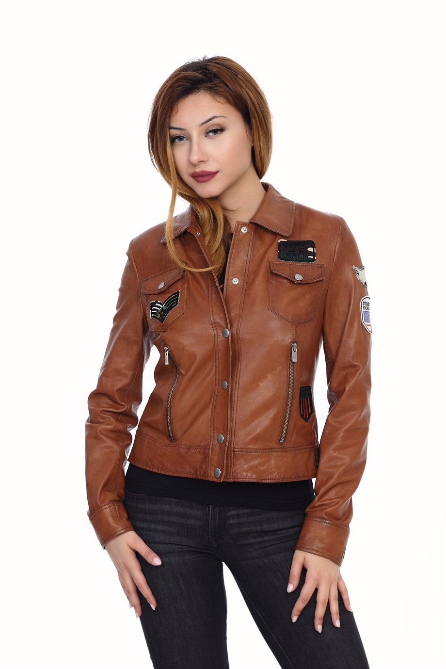 Bayan Gerçek Deri Spor Mont Viski BK-678-17450 FA2