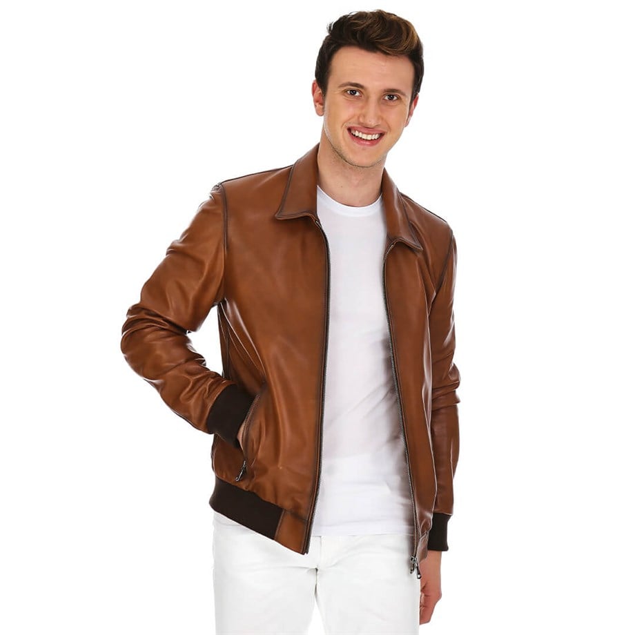 Dinamo Leather Erkek Gerçek Deri Ceket DE-409 - 20170