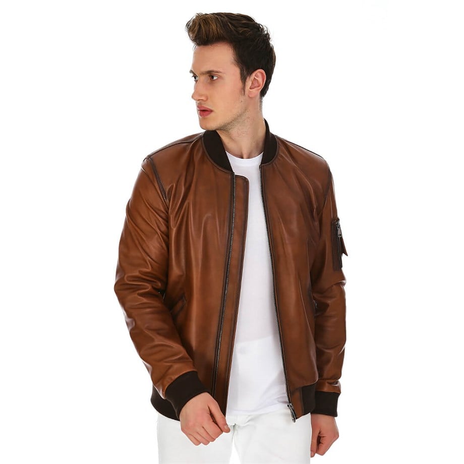 Dinamo Leather Erkek Gerçek Deri Ceket DE-1561 - 20156