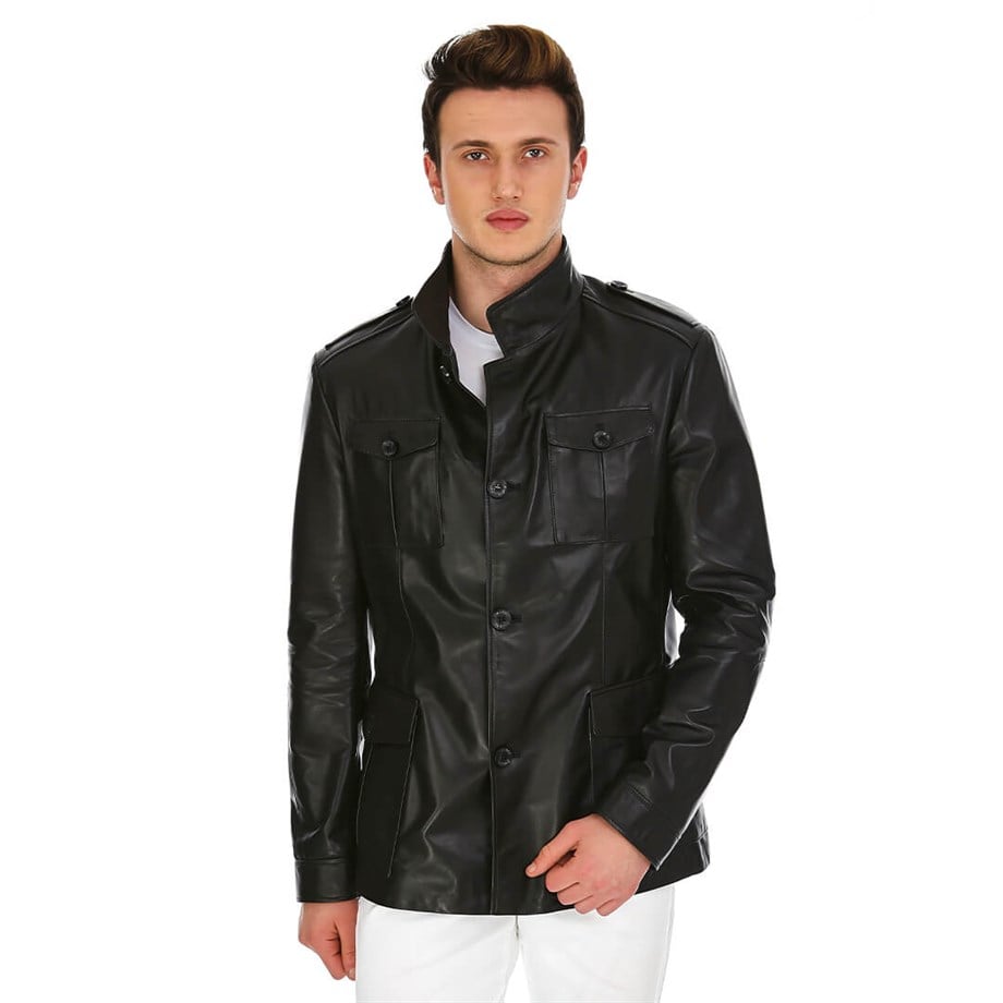 Dinamo Leather Erkek Gerçek Deri Ceket DE-757 - 20023