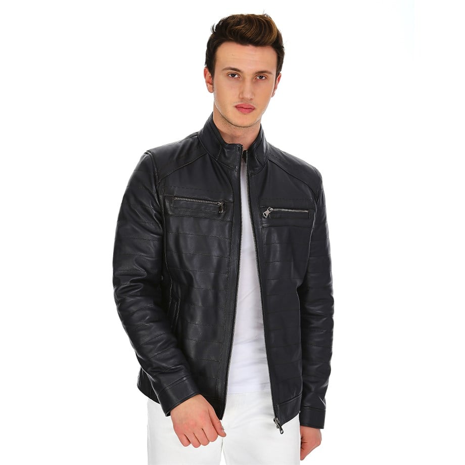 Dinamo Leather Erkek Gerçek Deri Ceket DE-599 - 20101