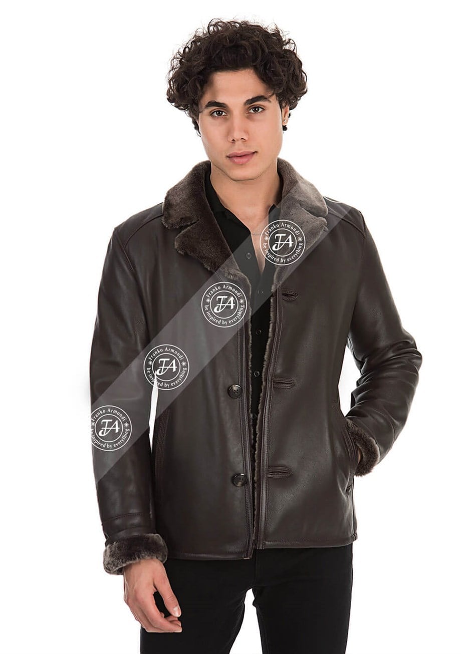 Franko Armondi ERKEK GERÇEK KAHVERENGİ DERİ CEKET  ONL-CF-1154 - 20663  FA9