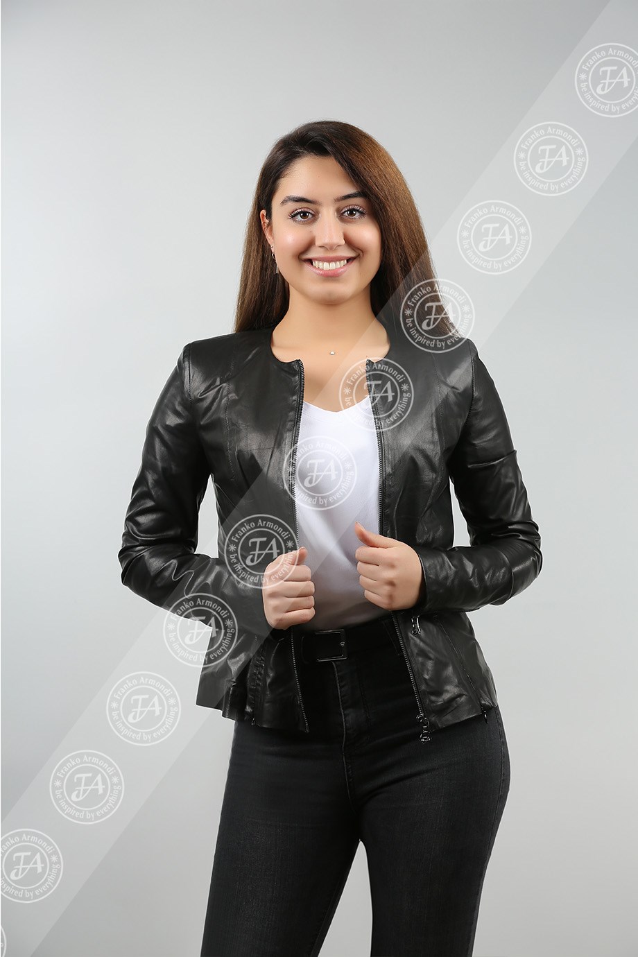 Kadın Gerçek Deri Klasik Mont Siyah bk-798-18141 FA1