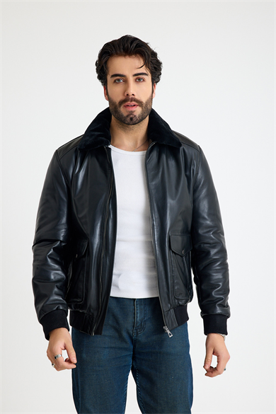 Pi̇lot Model Erkek Deri̇ Ceket – E71-KLJ-2071