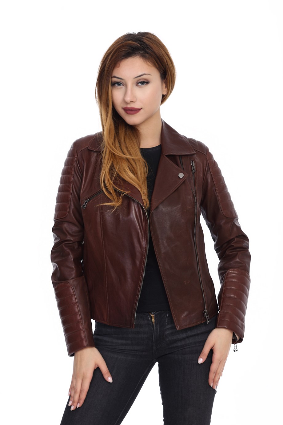 Bayan Gerçek Biker Spor Mont BK-574-17144 FA1