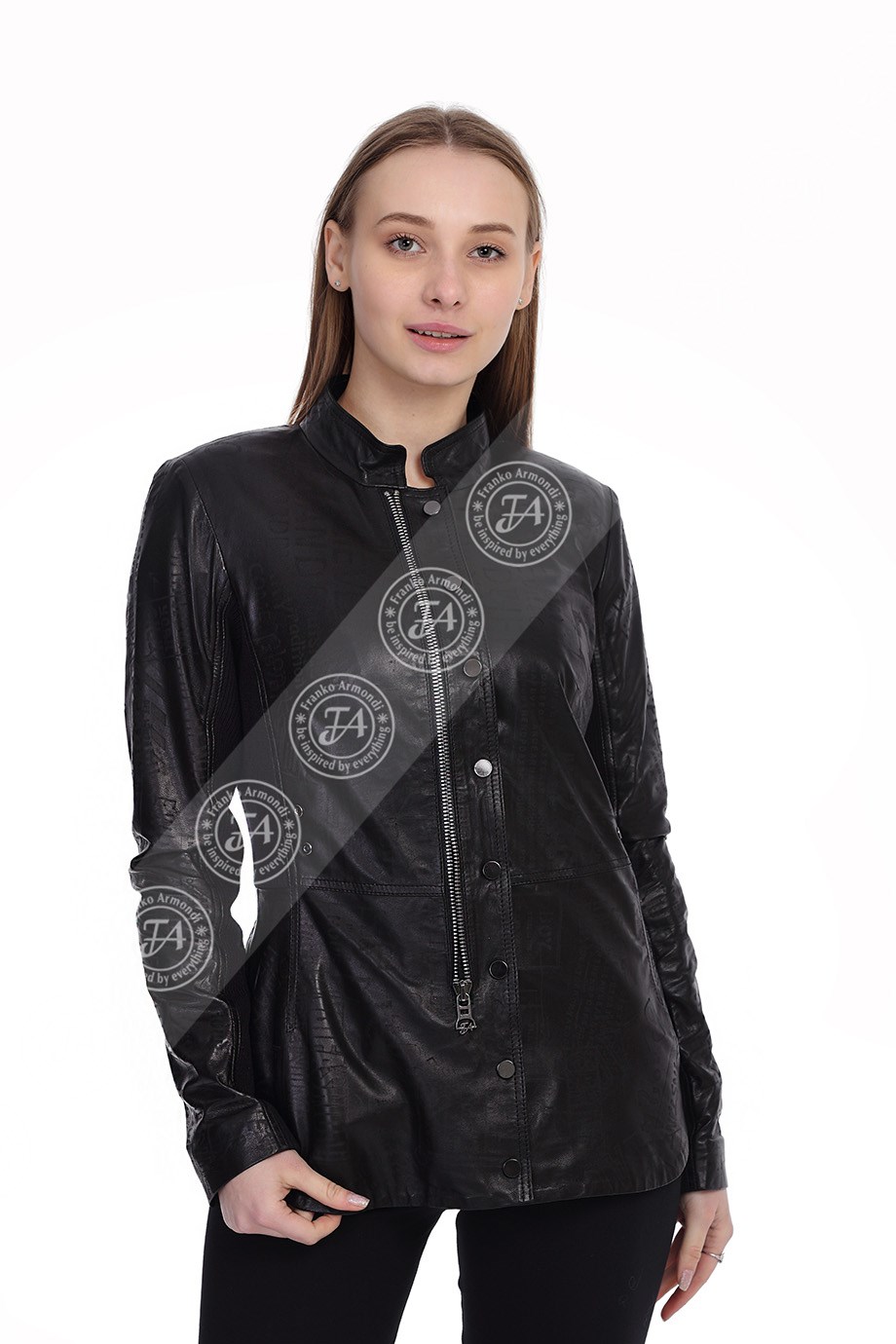 Bayan Gerçek Deri Klasik Luxury Kaban  Yazılı Siyah BK-1474-19751 FA2