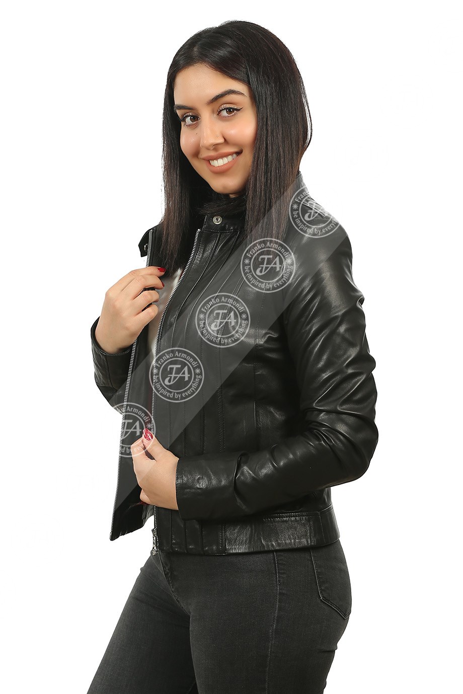 Bayan Gerçek Deri Klasik Mont  Siyah BK-1338-19381 FA2