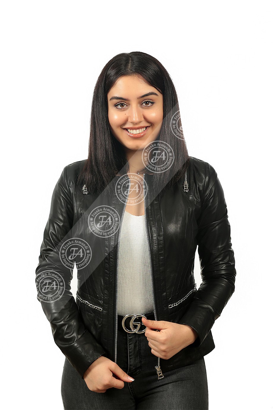 Bayan Gerçek Deri Klasik Mont  Siyah MBK-1299-19339 FA2