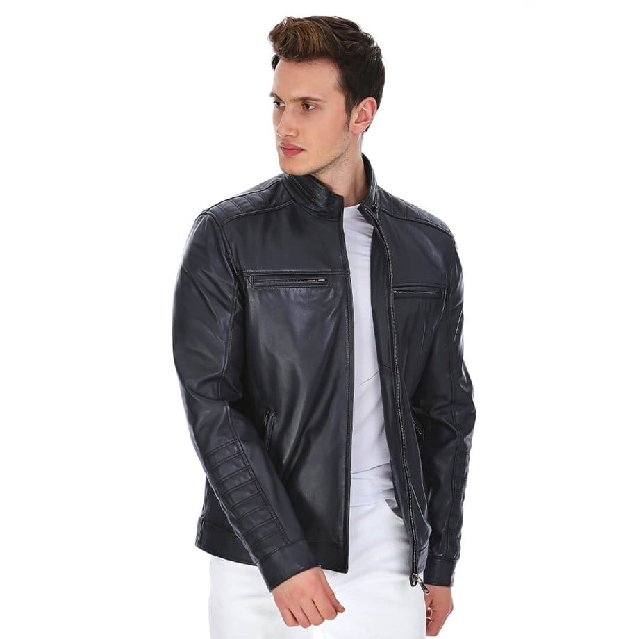Dinamo Leather Erkek Gerçek Deri Ceket DE-695 - 20100