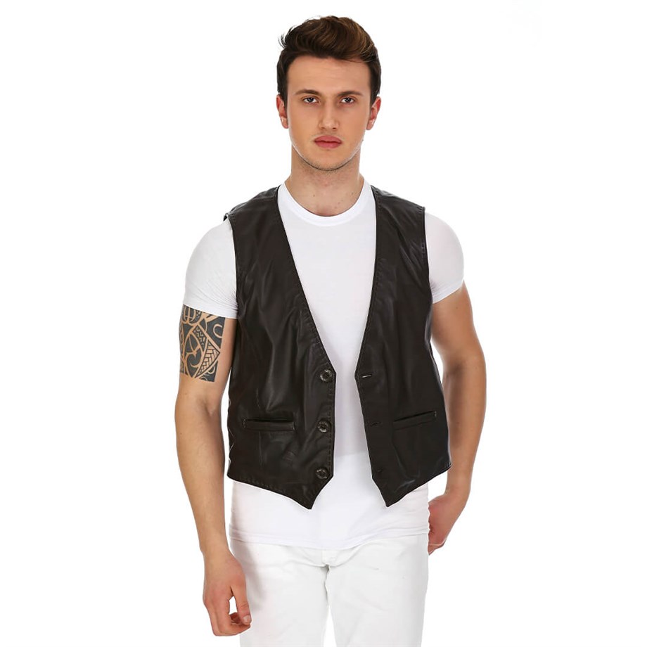 Dinamo Leather Erkek Gerçek Deri Ceket DE-YLK-521 - 20122