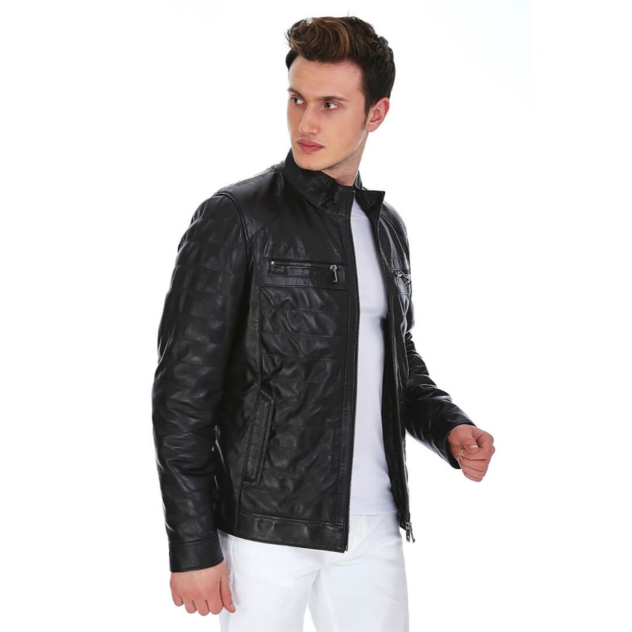 Dinamo Leather Erkek Gerçek Deri Ceket DE-599 - 20026
