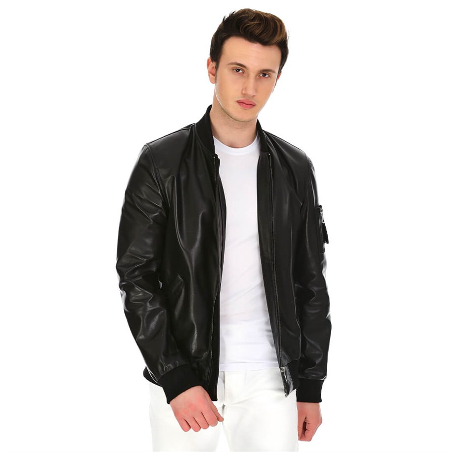 Dinamo Leather Erkek Gerçek Deri Ceket DE-1561 - 20015