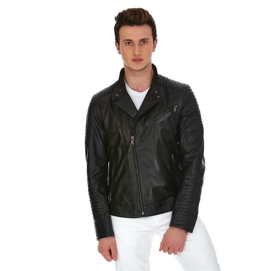Dinamo Leather Erkek Gerçek Deri Ceket DE-372 - 20016