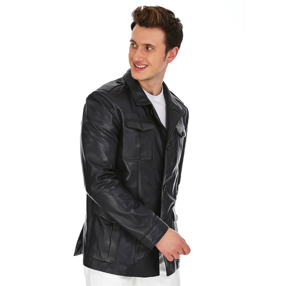 Dinamo Leather Erkek Gerçek Deri Ceket DE-757 - 20098