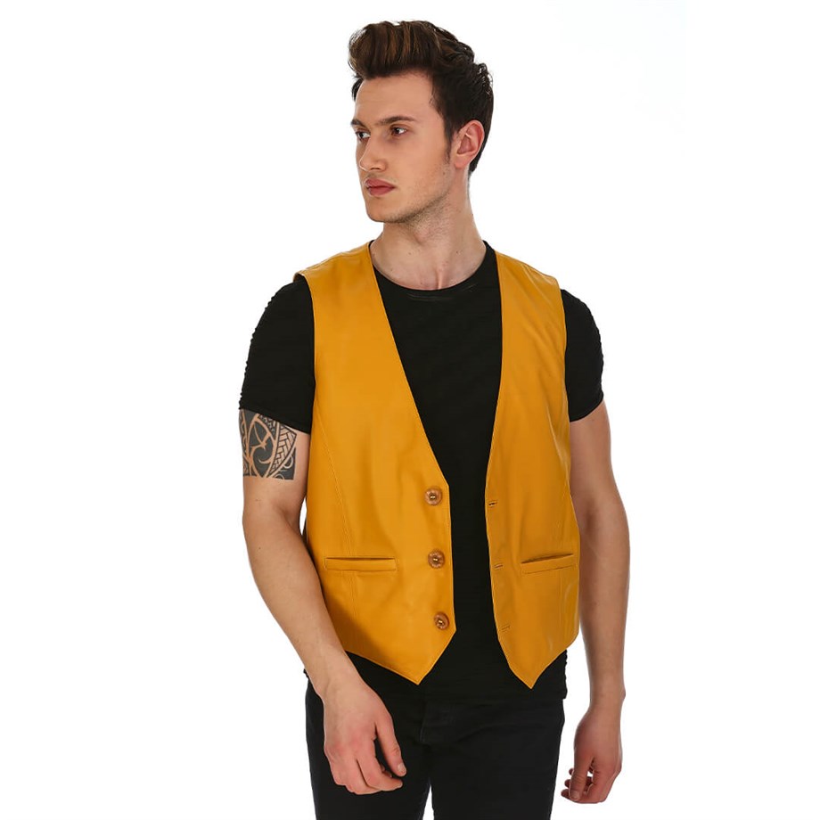 Dinamo Leather Erkek Gerçek Deri Ceket DE-YLK-521 - 20127