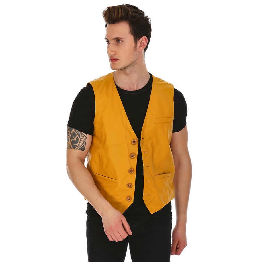 Dinamo Leather Erkek Gerçek Deri Ceket DE-YLK-566 - 20126