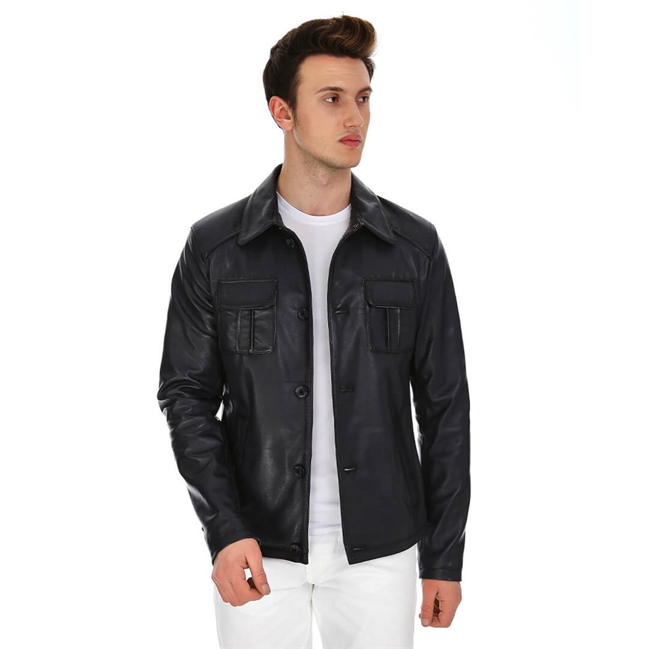 Dinamo Leather Erkek Gerçek Deri Ceket DE-942 - 20097