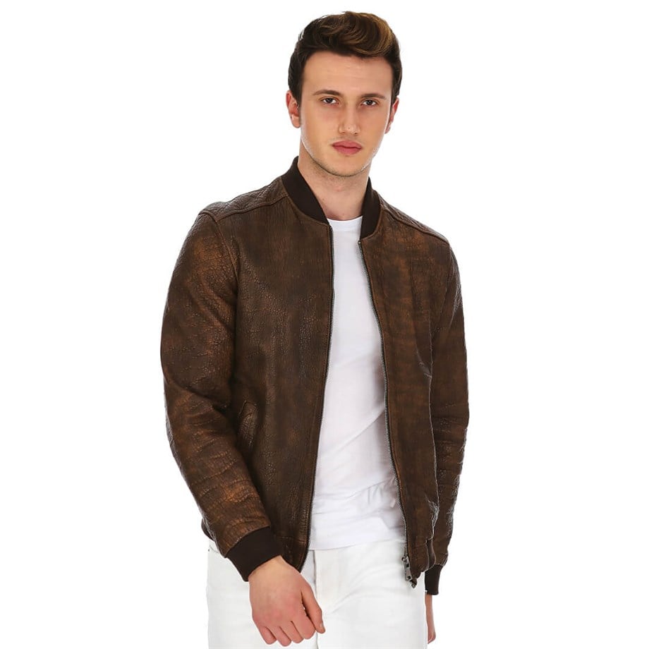 Dinamo Leather Erkek Gerçek Deri Ceket DE-1084 - 20173