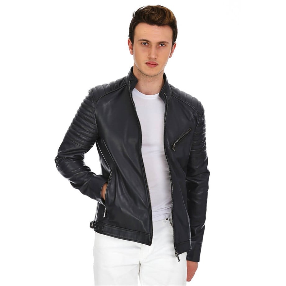 Dinamo Leather Erkek Gerçek Deri Ceket DE-1376 - 20096