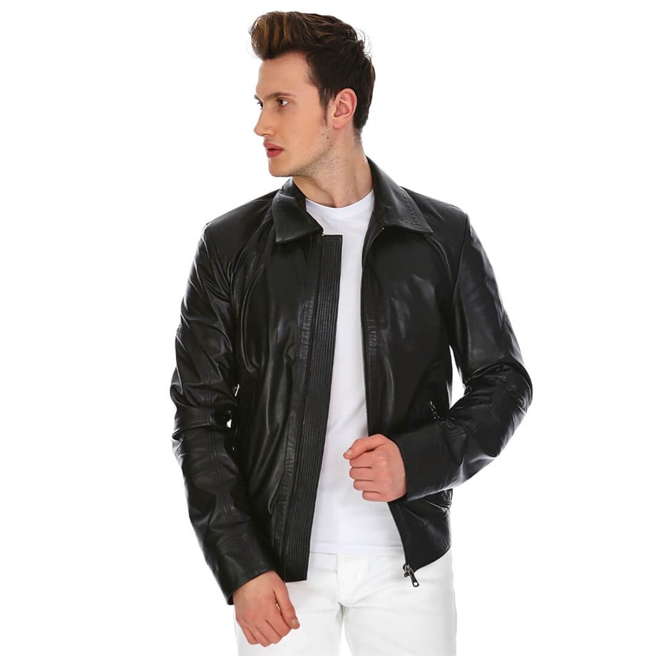 Dinamo Leather Erkek Gerçek Deri Ceket DE-1376 - 20021