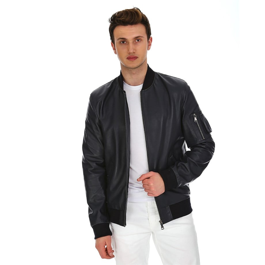 Dinamo Leather Erkek Gerçek Deri Ceket DE-1561 - 20090