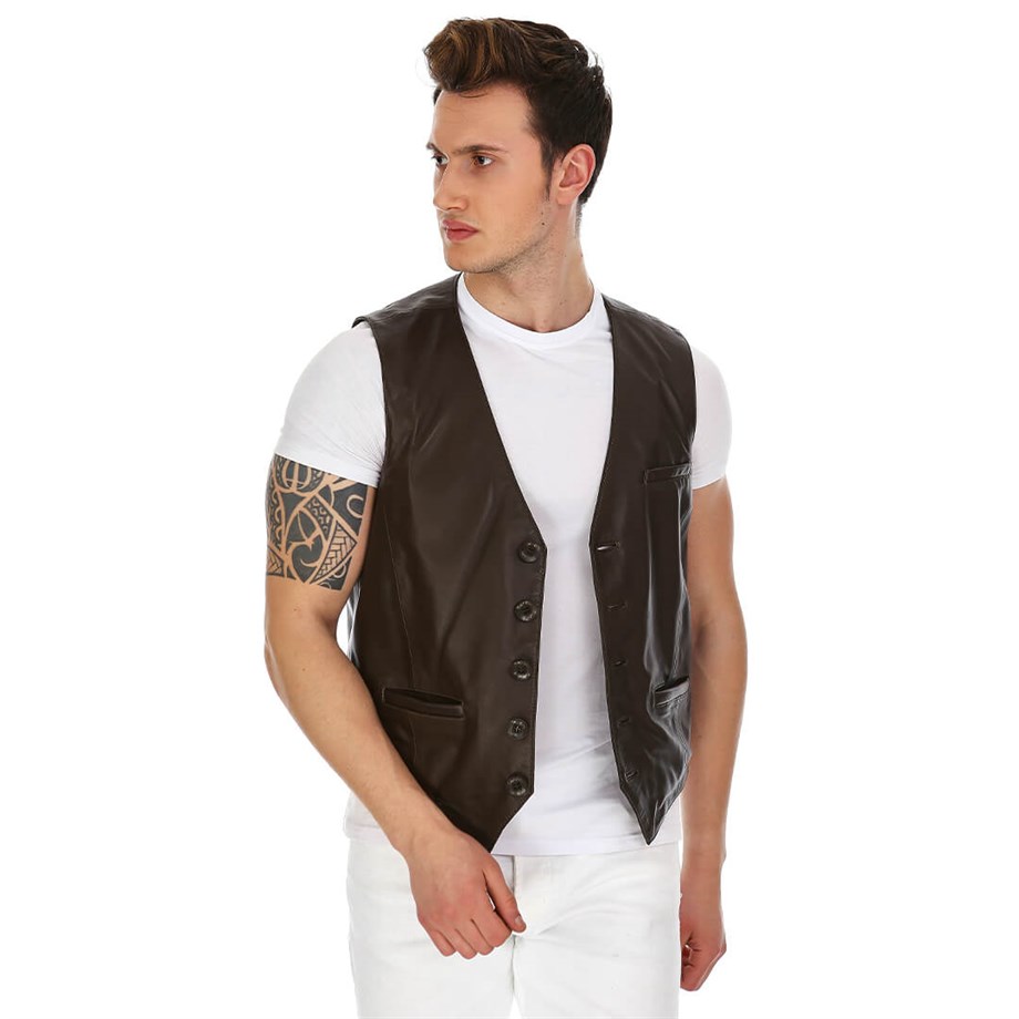 Dinamo Leather Erkek Gerçek Deri Ceket DE-YLK-566 - 20152