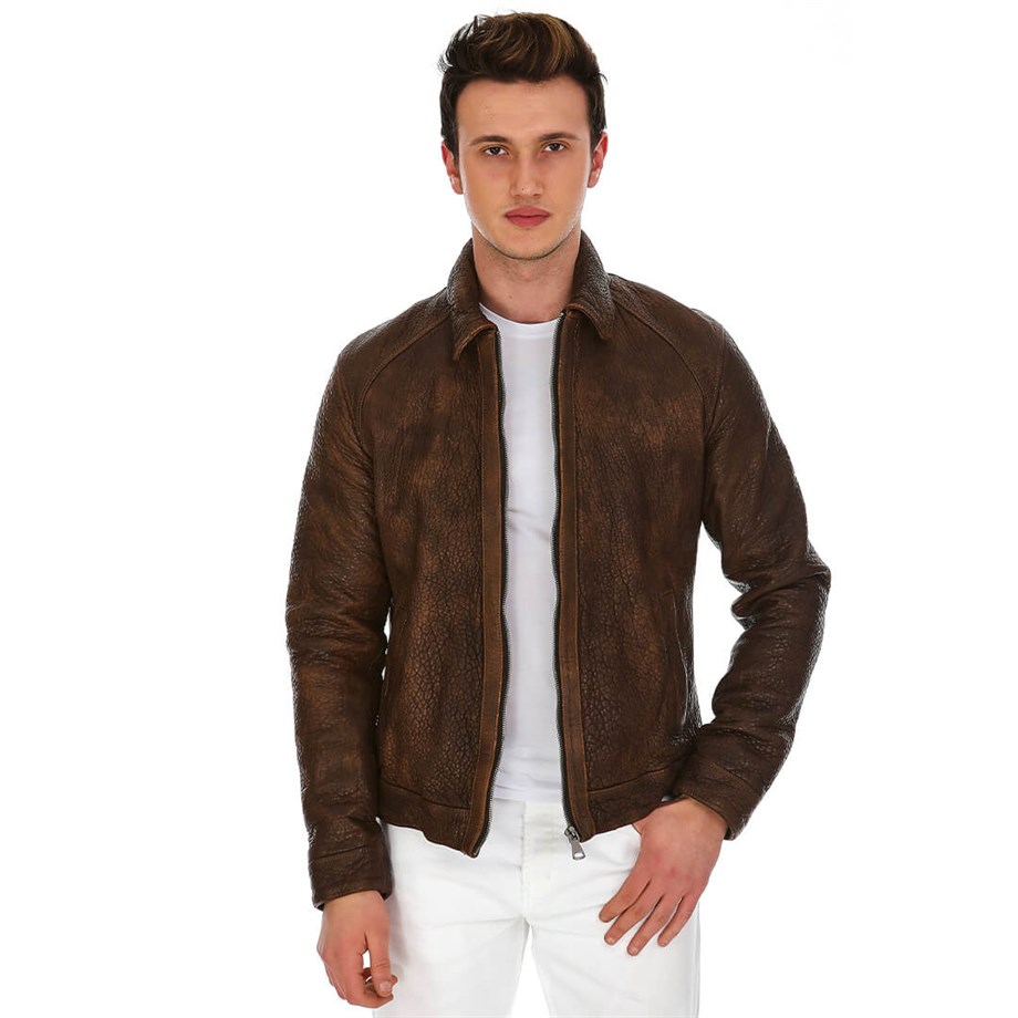 Dinamo Leather Erkek Gerçek Deri Ceket DE-962 - 20164