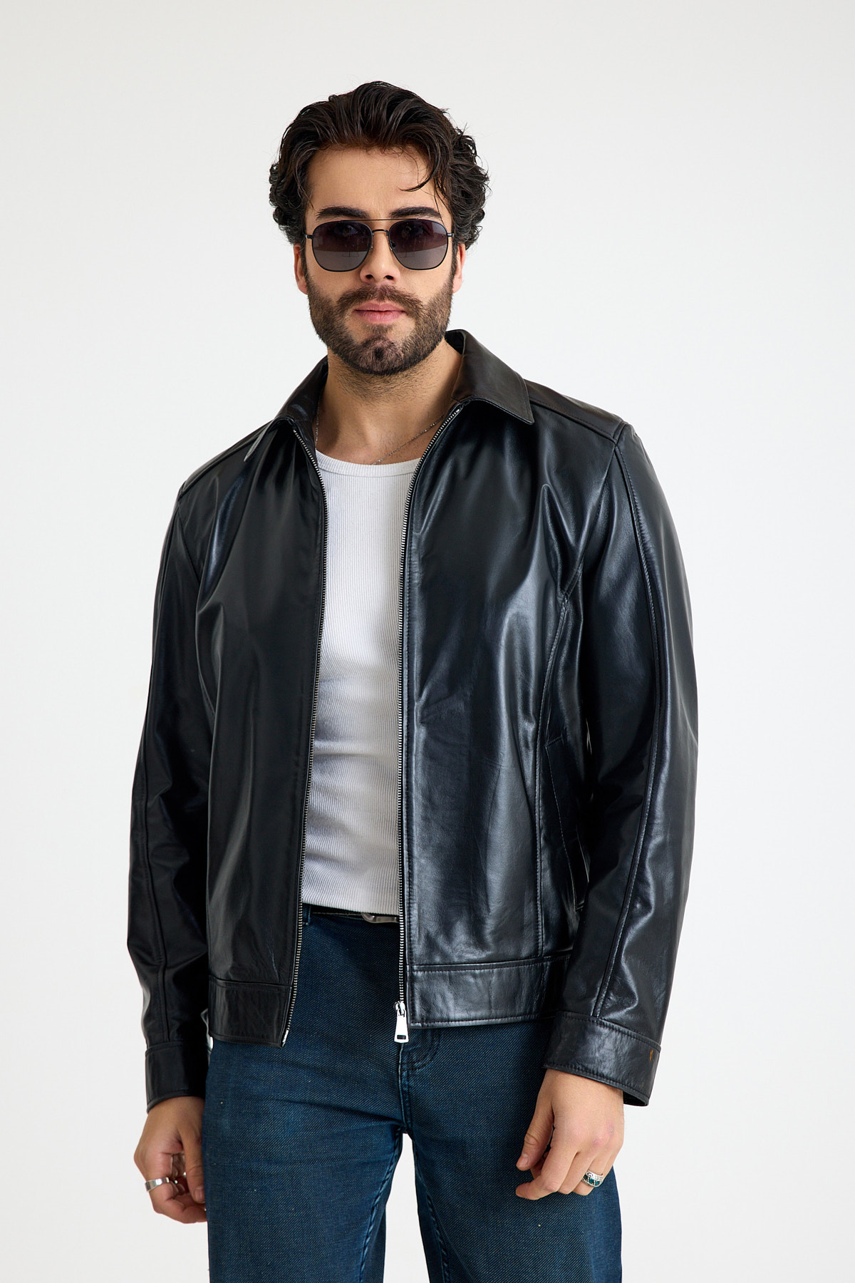 Erkek Bomber Deri̇ Ceket  – E25-K-909-BB-YK-KEM