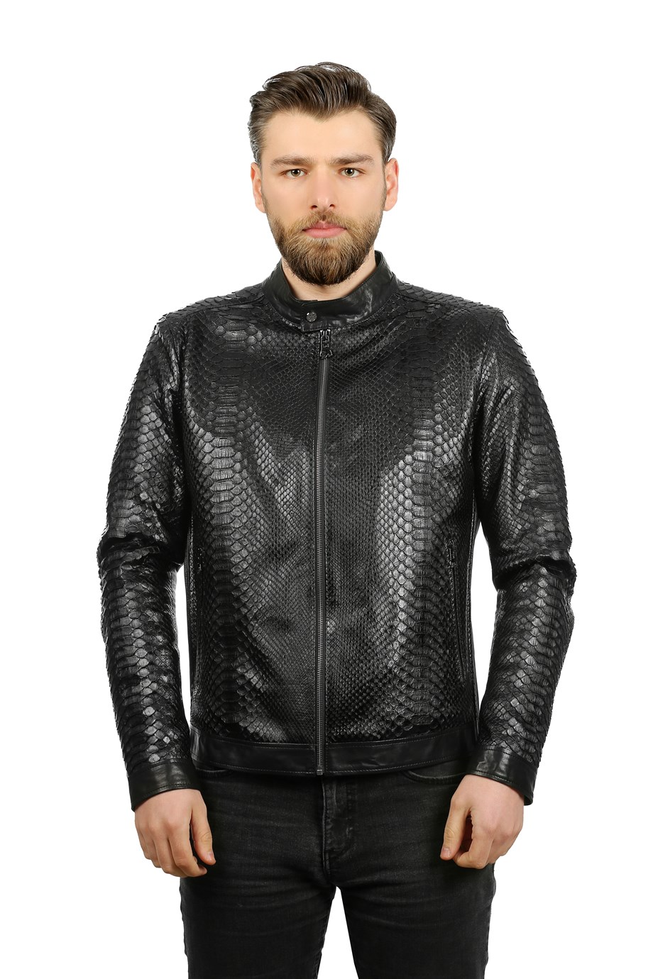 Erkek Gerçek Deri Klasik Luxury Mont Komple  Siyah K-967-18441 FA1