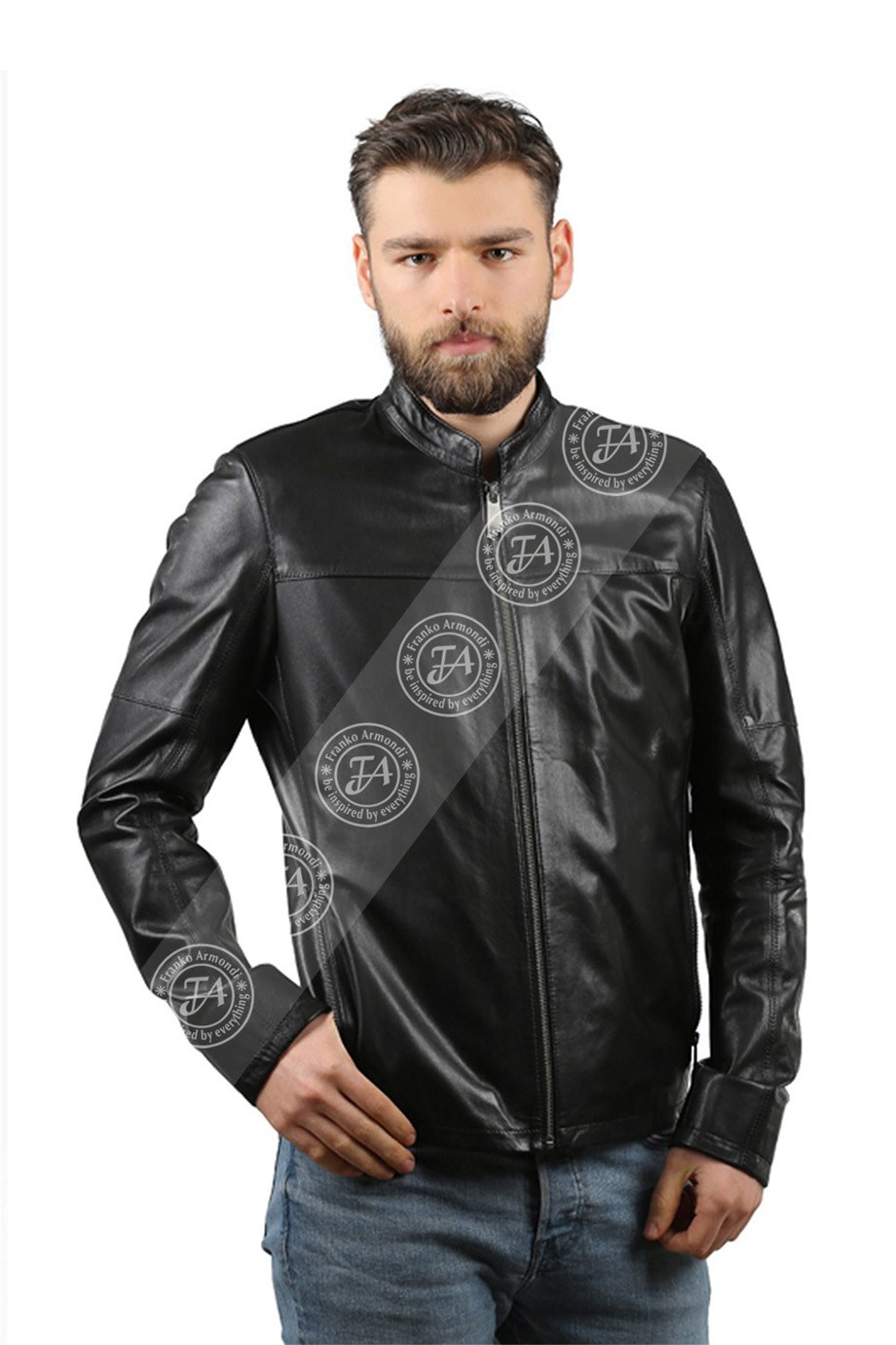 Erkek Gerçek Deri Klasik Mont Siyah K-347-15025