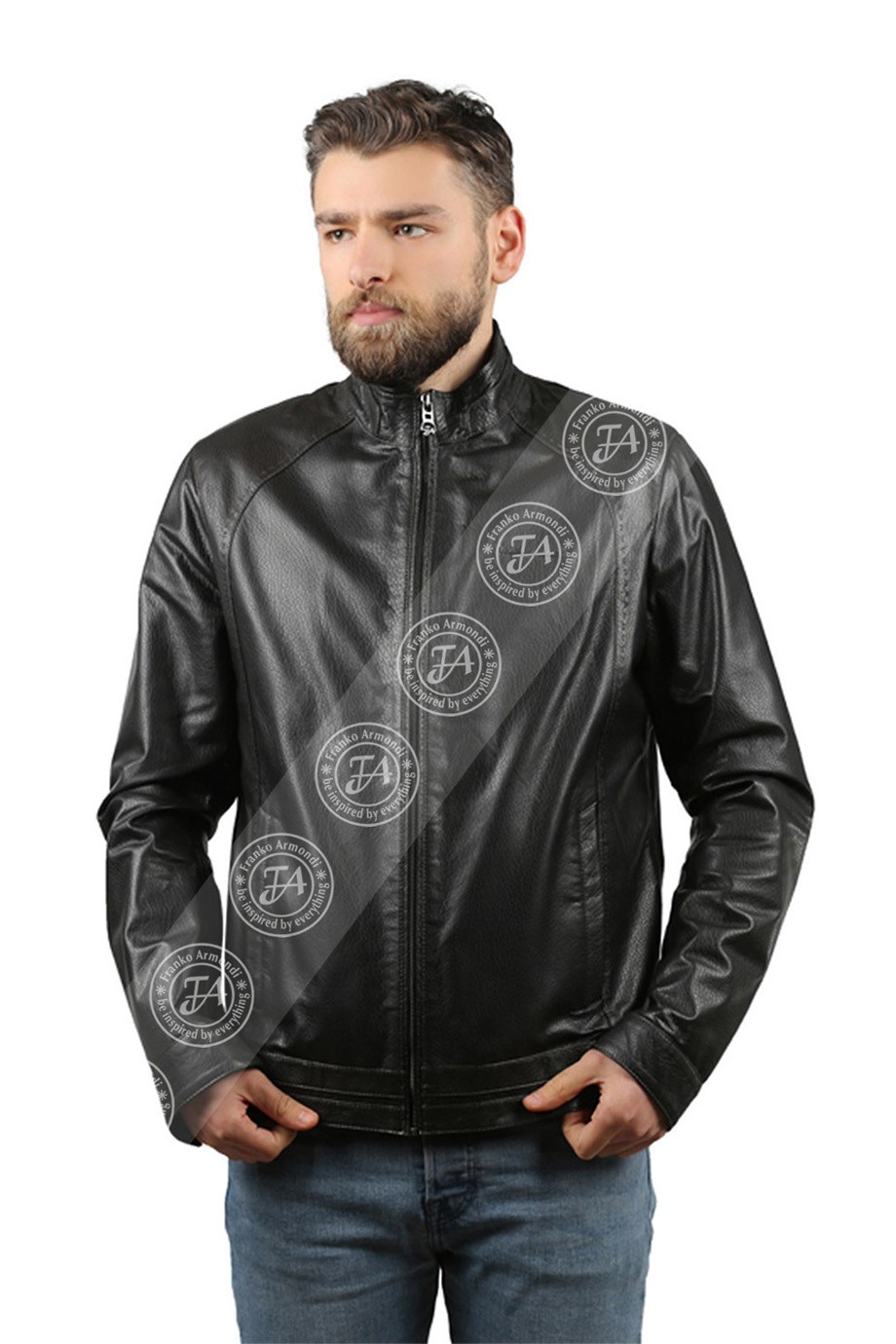 Erkek Gerçek Deri Klasik Mont Siyah K-996-18590