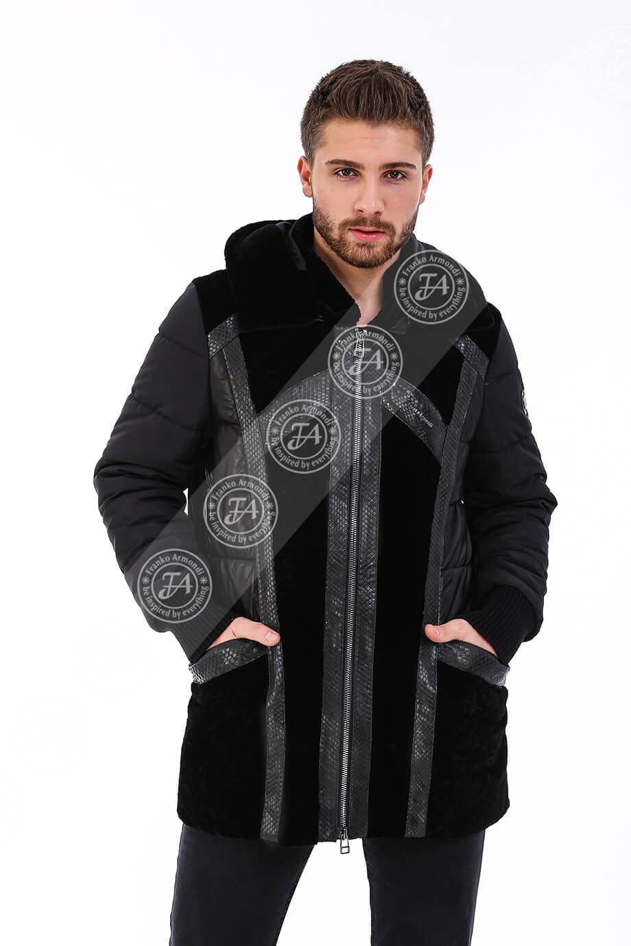 Erkek Gerçek Deri Spor Luxury Kaban Siyah K-1536-20049 FA5