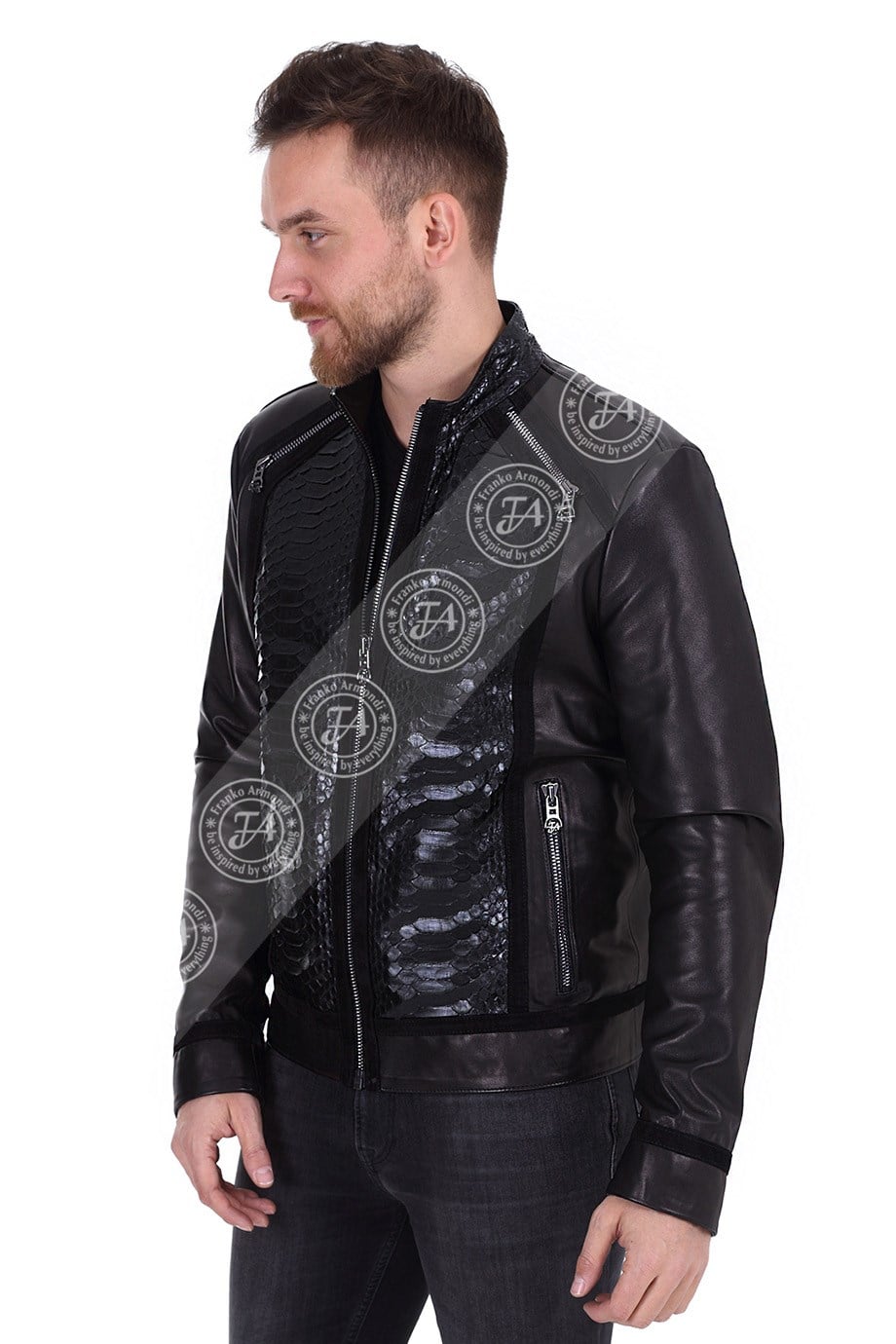 Erkek Gerçek Deri Spor Luxury Mont Piton Siyah YK-1416-19539