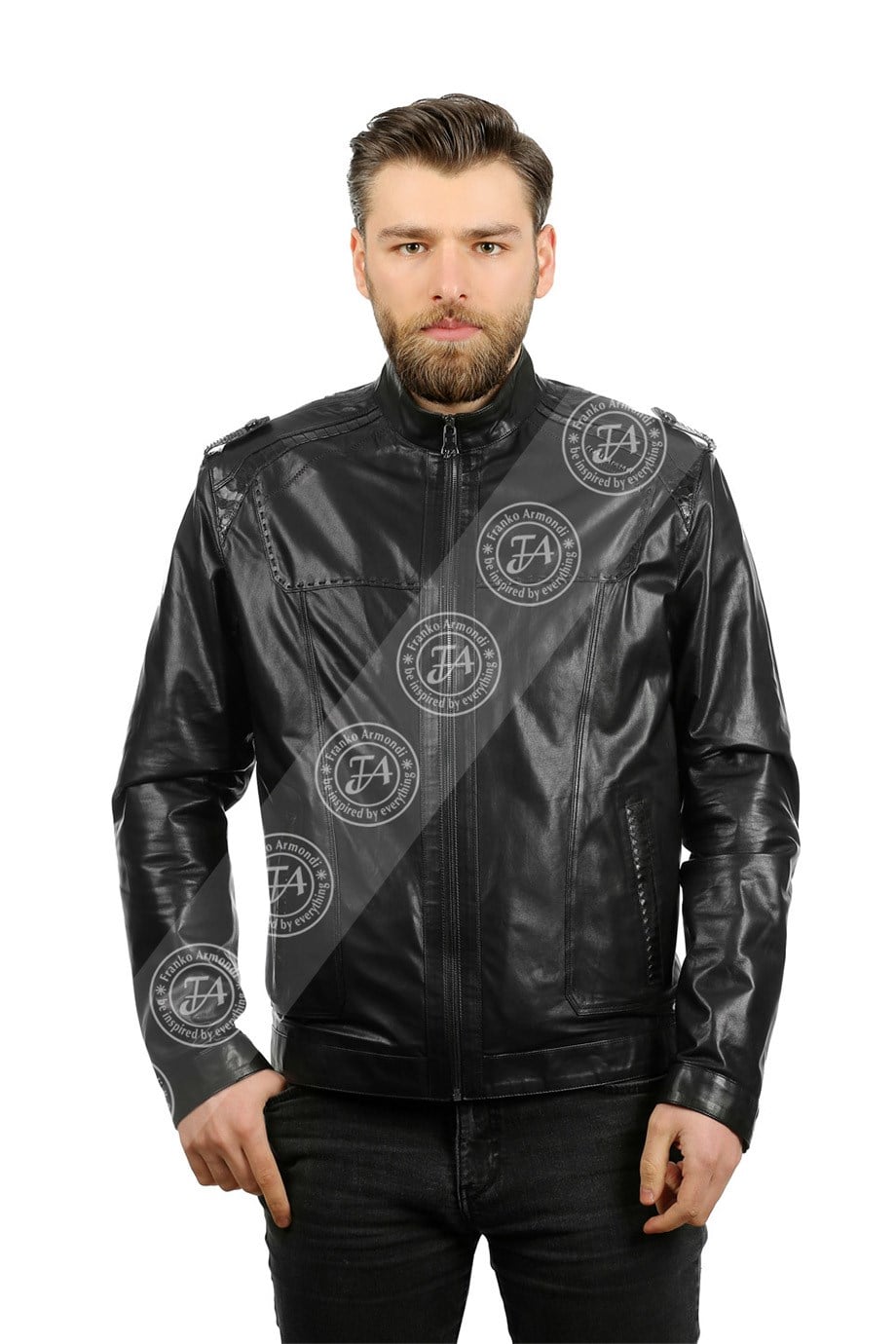 Erkek Gerçek Deri Spor Luxury Mont Piton Siyah K-1237-19129