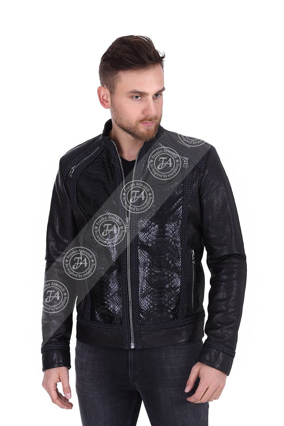 Erkek Gerçek Deri Spor Luxury Mont Piton Siyah YK-1416-19538