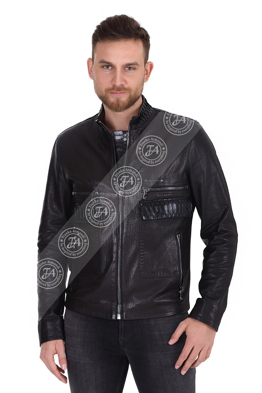 Erkek Gerçek Deri Spor Luxury Mont Piton Siyah YK-1417-19582
