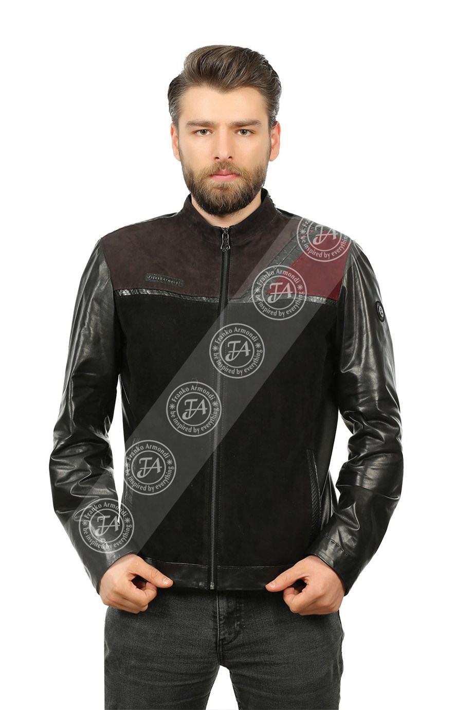 Erkek Gerçek Deri Spor Luxury Mont Piton Süet  Siyah K-1388-19487
