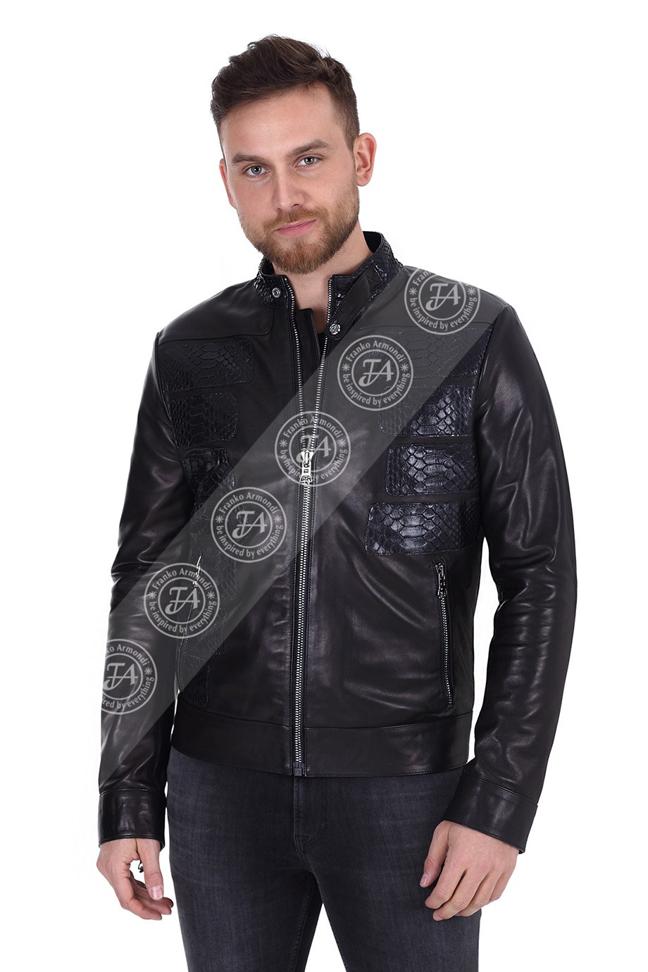Erkek Gerçek Deri Spor Luxury Mont Piton Siyah YK-1382-19540