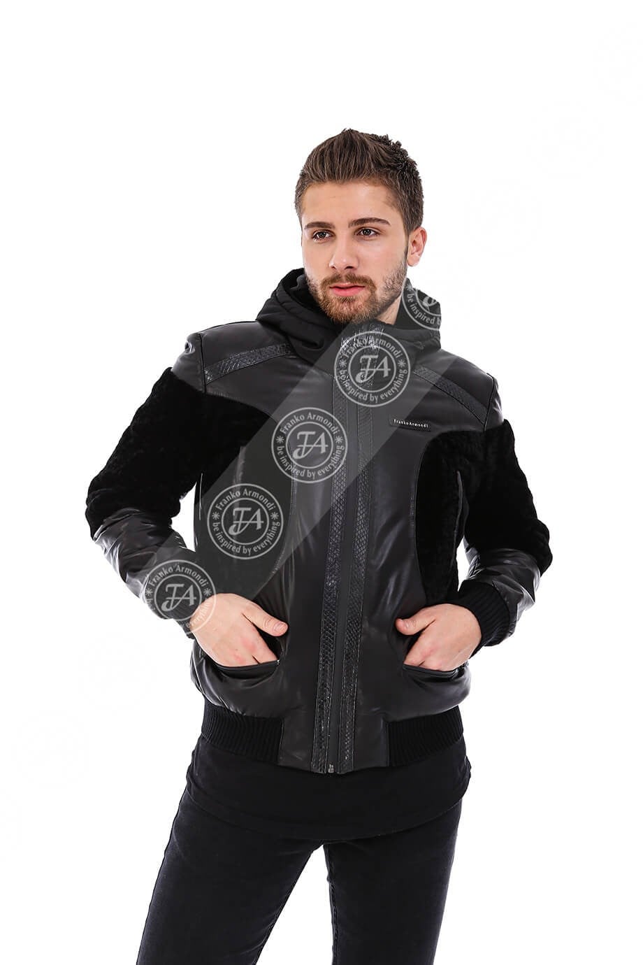 Erkek Gerçek Deri Spor Luxury Mont Siyah K-1537-20051 FA5